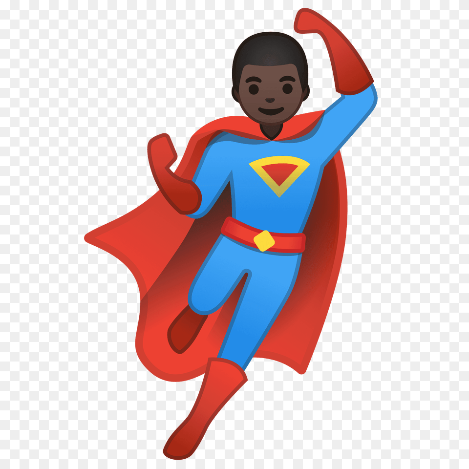 Man Superhero Emoji Clipart, Cape, Clothing, Costume, Person Png Image