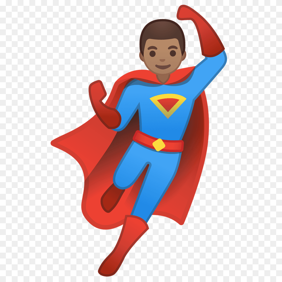 Man Superhero Emoji Clipart, Cape, Clothing, Costume, Person Free Transparent Png