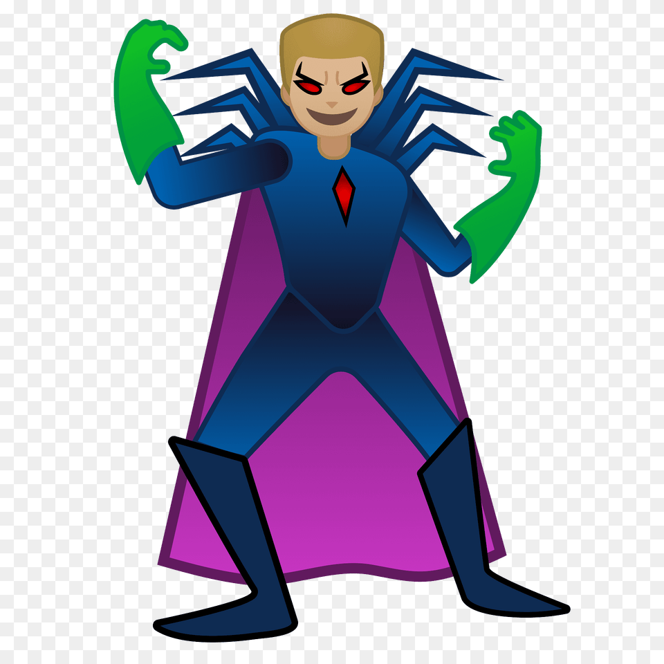 Man Supervillain Emoji Clipart, Cape, Clothing, Costume, Person Free Png