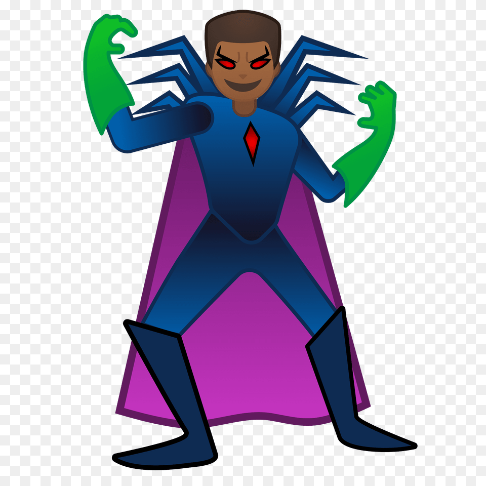 Man Supervillain Emoji Clipart, Cape, Clothing, Costume, Person Png Image