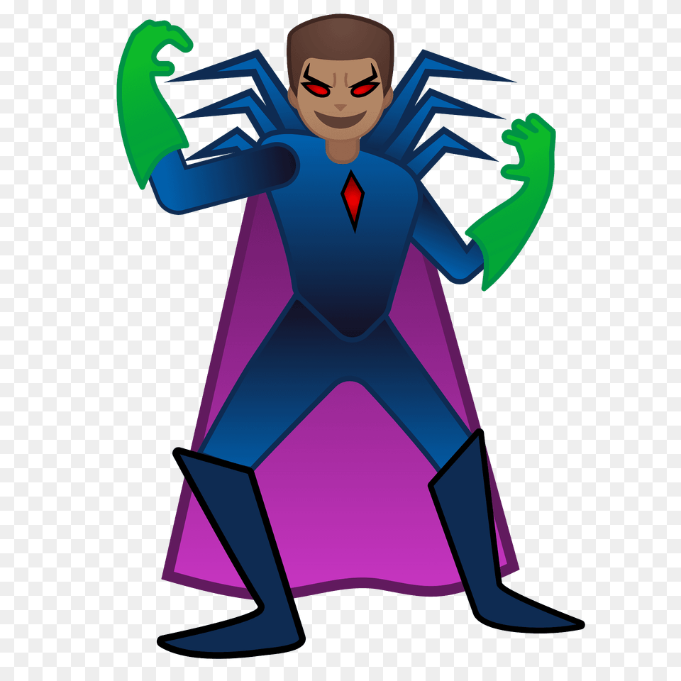Man Supervillain Emoji Clipart, Cape, Clothing, Costume, Person Free Png Download