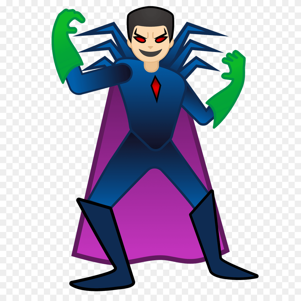 Man Supervillain Emoji Clipart, Cape, Clothing, Costume, Person Png