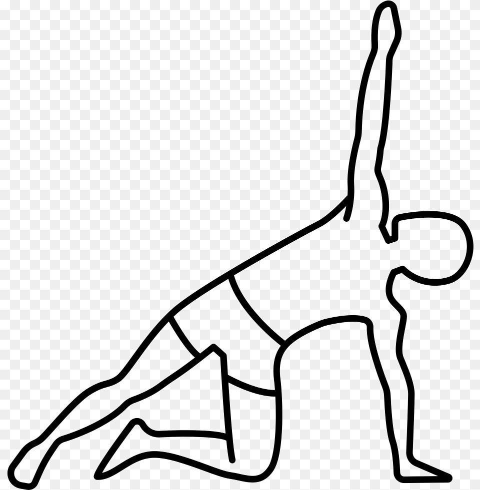Man Supporting Himself On One Arm And Stretching Right Stretching, Fitness, Person, Sport, Triangle Yoga Pose Png