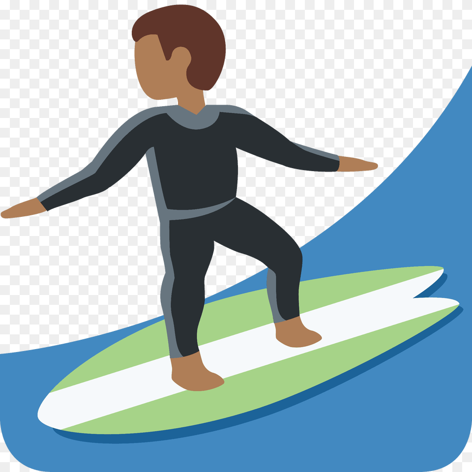 Man Surfing Emoji Clipart, Water, Sport, Sea Waves, Leisure Activities Free Png