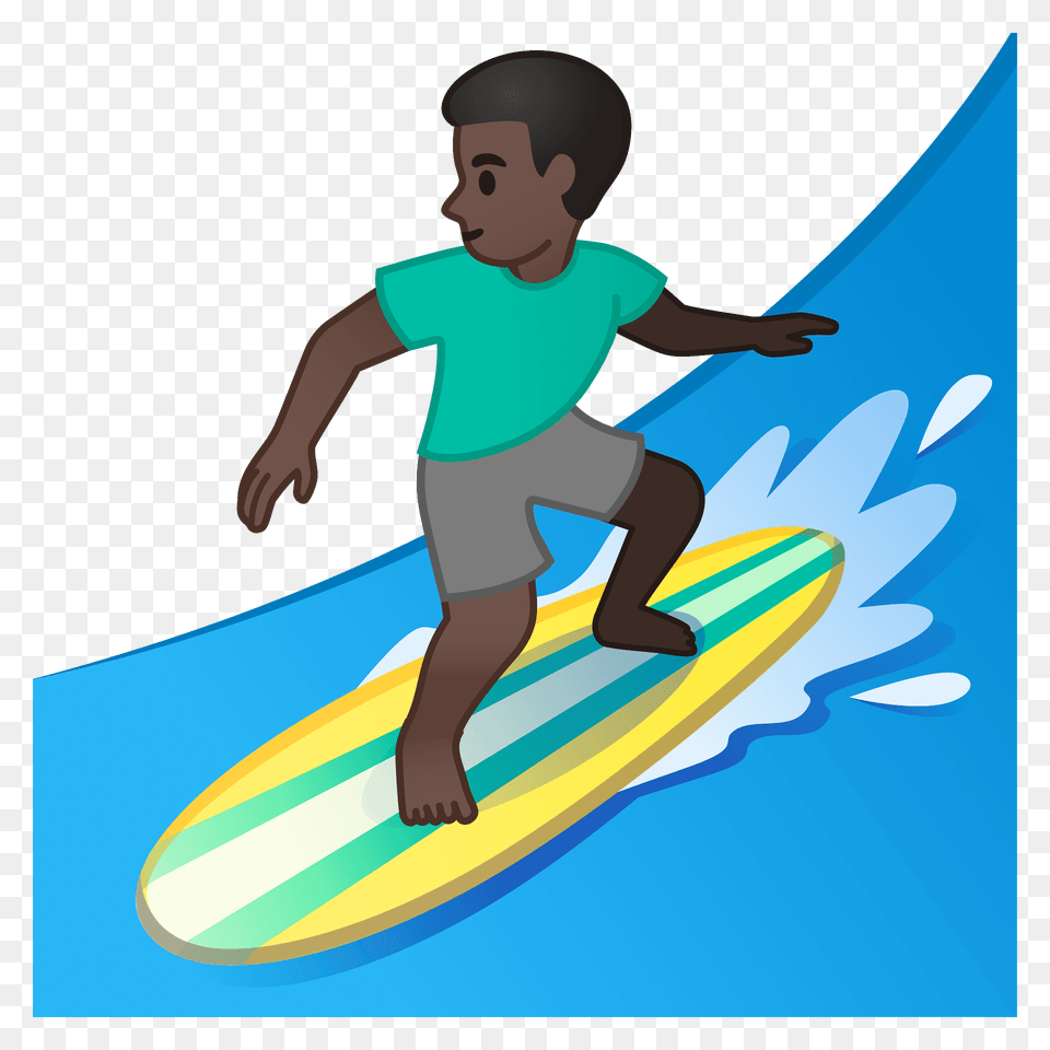 Man Surfing Emoji Clipart, Water, Sport, Leisure Activities, Nature Free Transparent Png