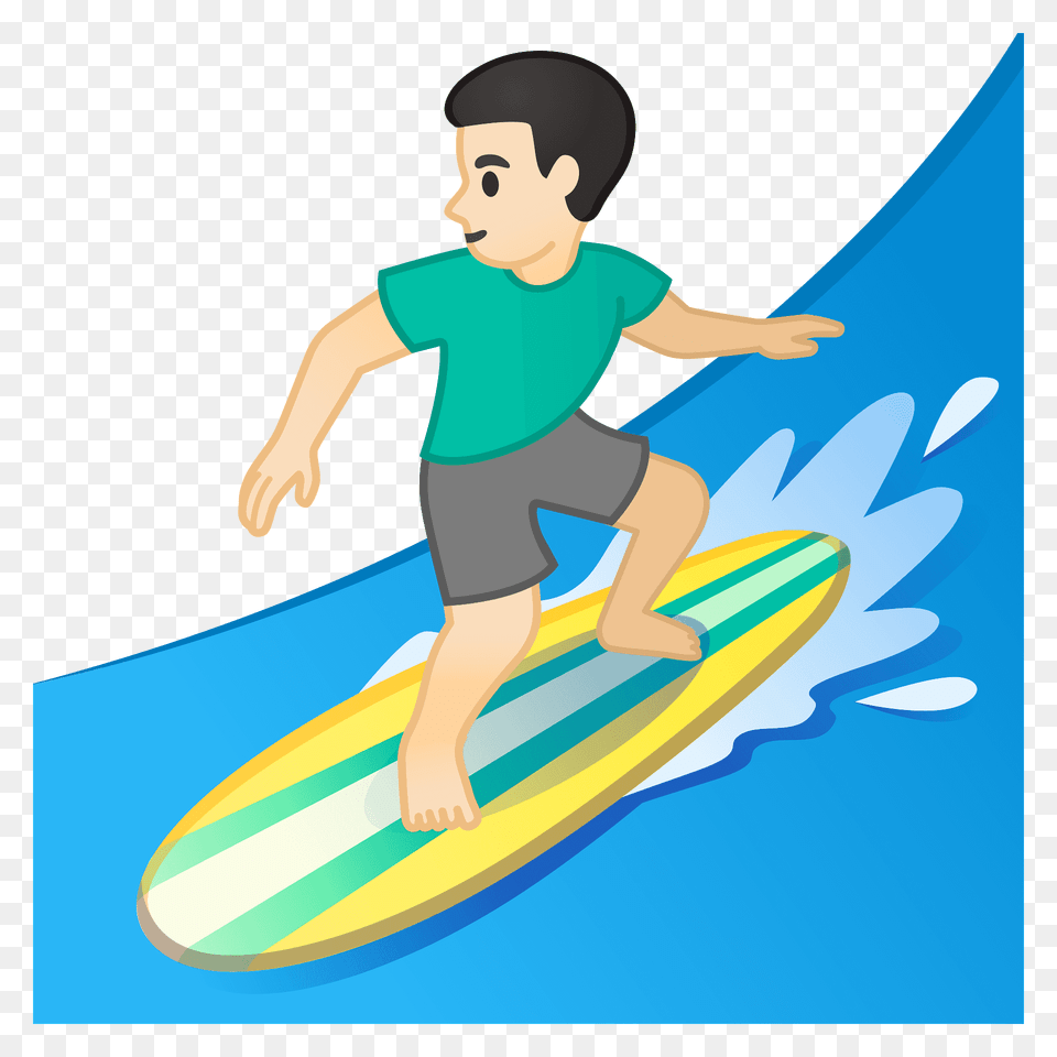 Man Surfing Emoji Clipart, Water, Sport, Leisure Activities, Nature Png Image