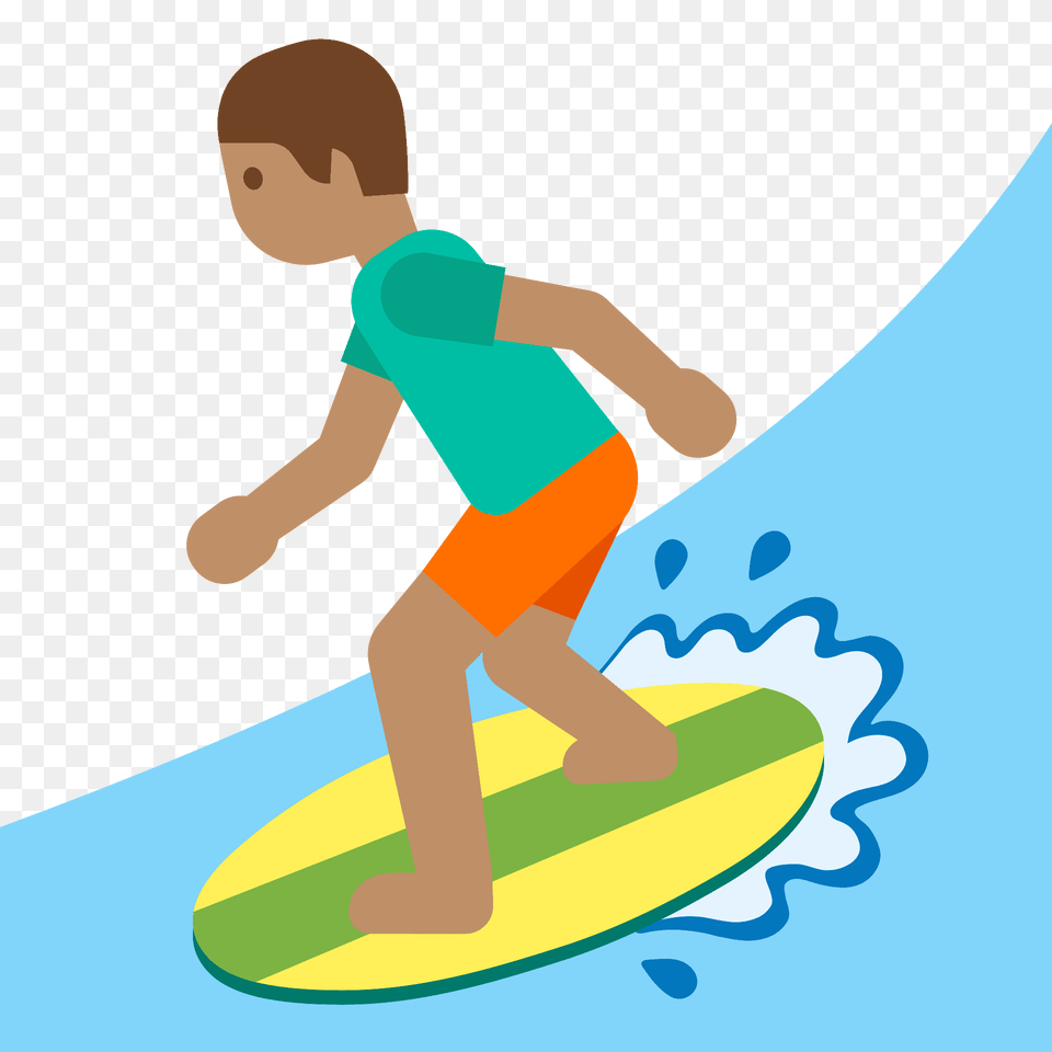 Man Surfing Emoji Clipart, Water, Sport, Sea Waves, Sea Png Image