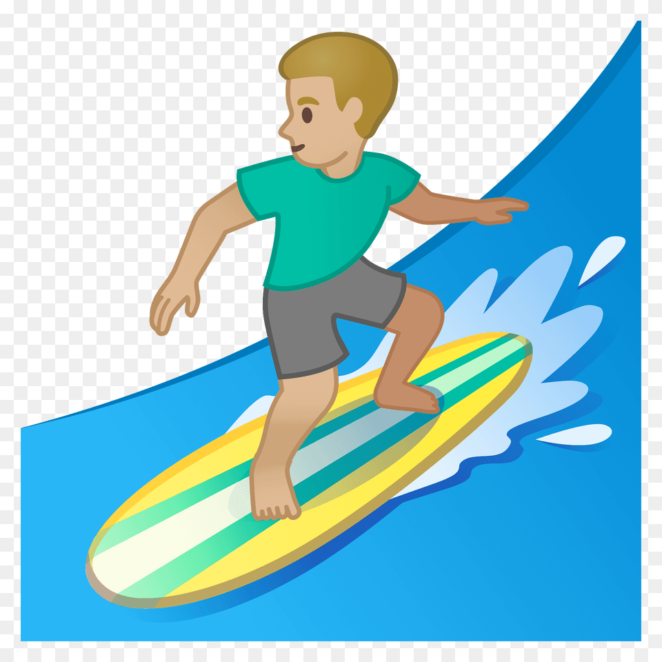 Man Surfing Emoji Clipart, Water, Sport, Leisure Activities, Nature Free Png Download