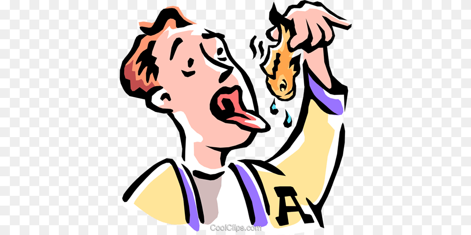 Man Swallowing Goldfish Royalty Vector Clip Art Illustration, Baby, Person, Face, Head Free Png Download