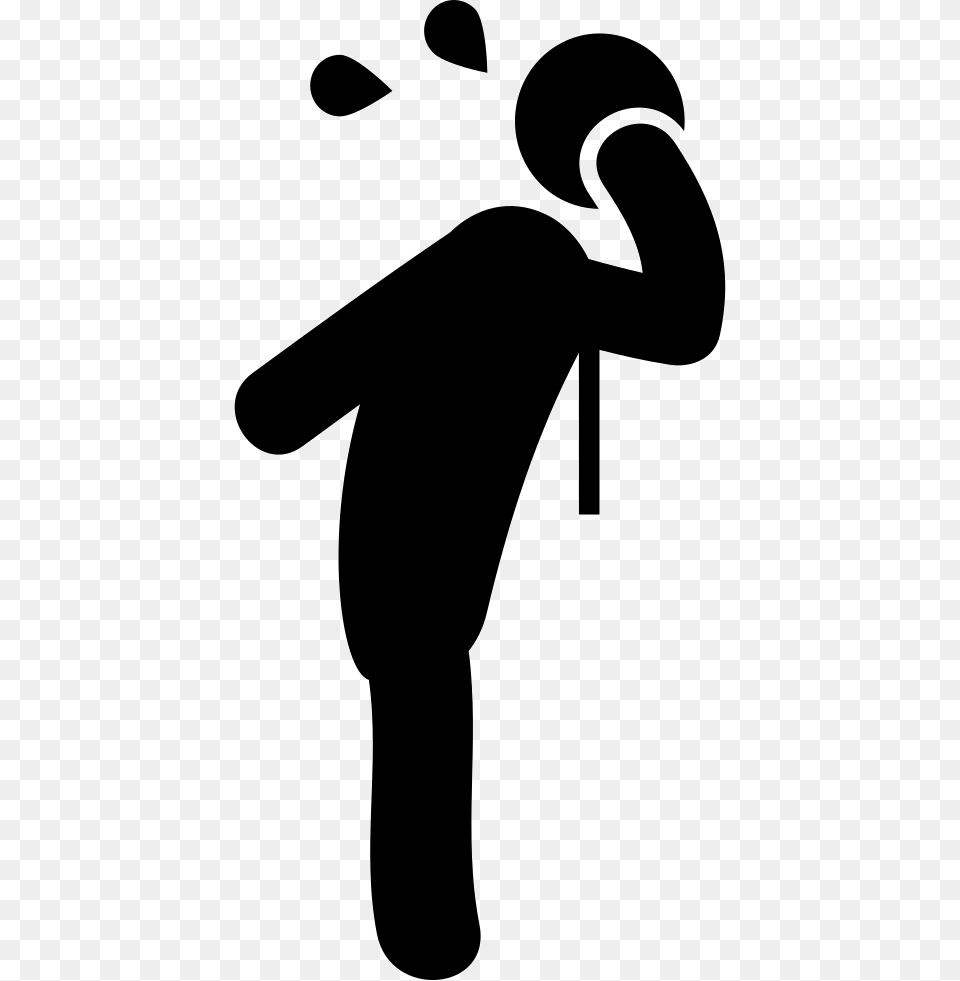 Man Sweating Comments Sweating, Silhouette, Stencil, Smoke Pipe Free Png Download