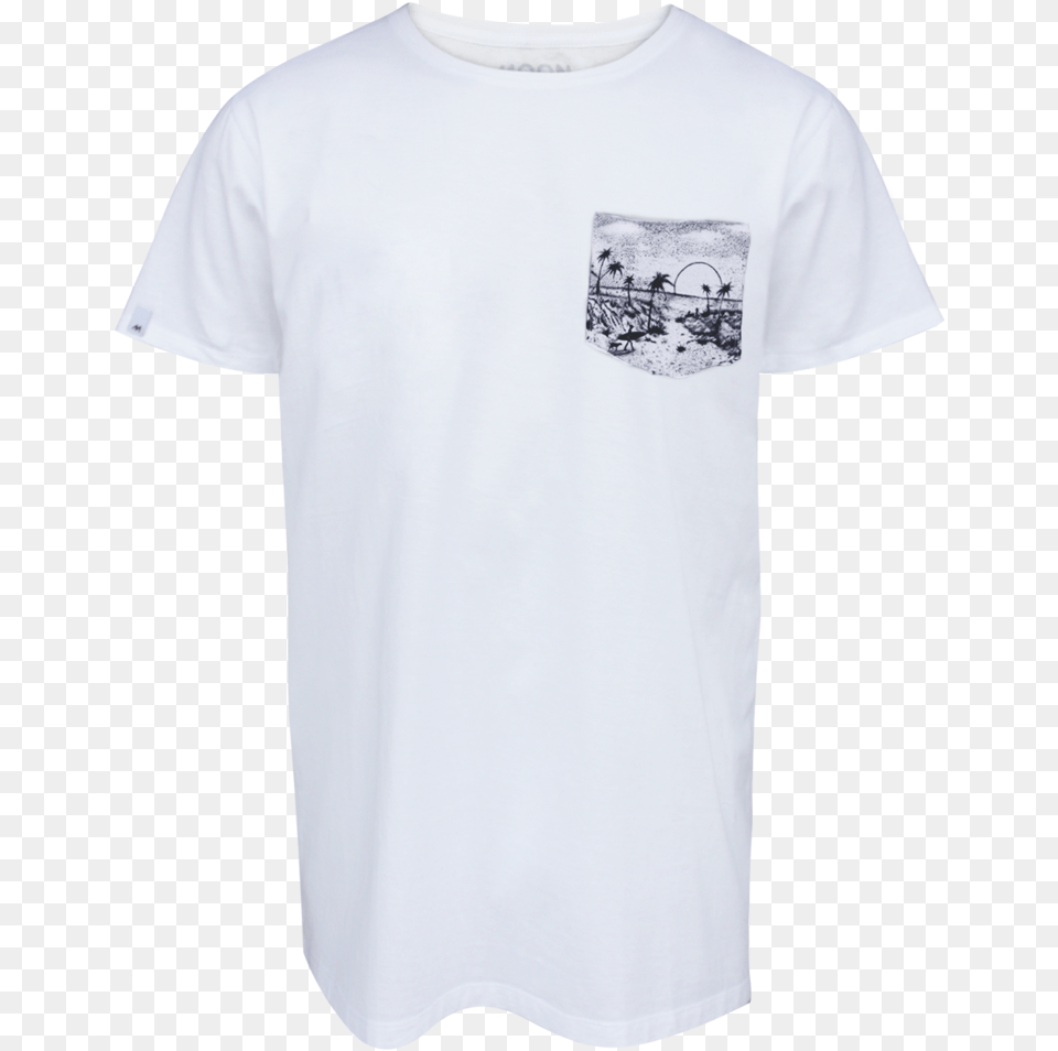 Man T Shirt Pocket Beach Active Shirt, Clothing, T-shirt Png Image