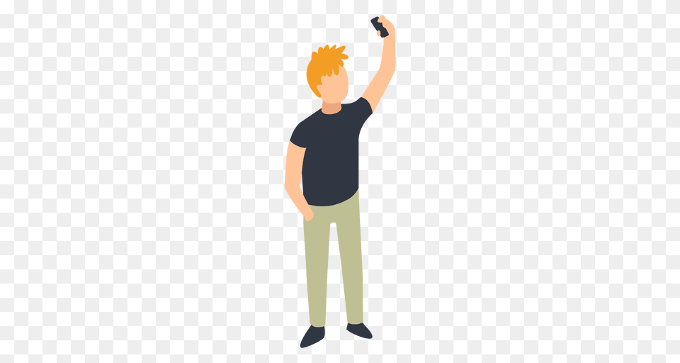 Man Taking Selfie Illustration, Person, People, Male, Boy Free Png