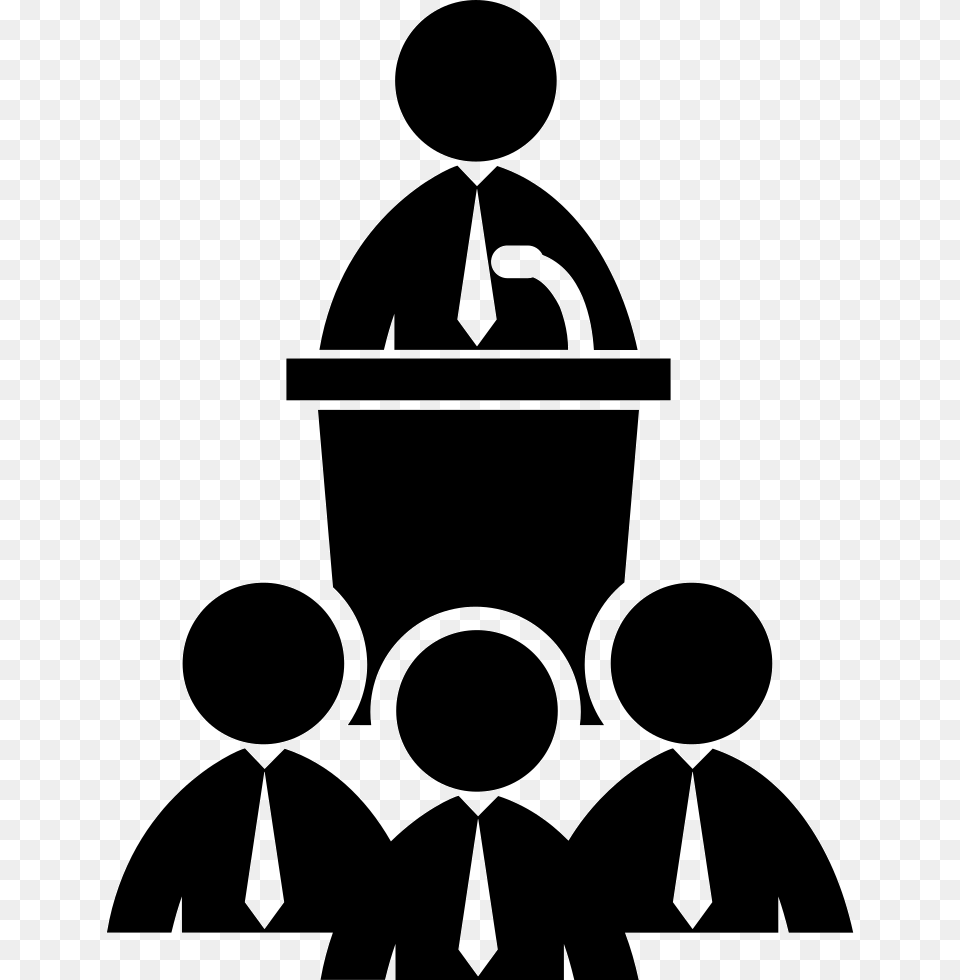 Man Talking To Males Political Party Icon, People, Person, Stencil, Silhouette Free Png