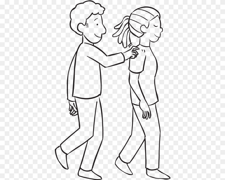 Man Tapping Woman On Shoulder As Part Of Fun Partner Tapping On Shoulder, Body Part, Hand, Person, Face Free Png