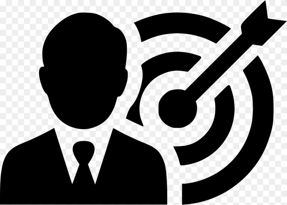 Man Target Goal Success Bullseye Comments Goal, Stencil, Adult, Male, Person Png Image