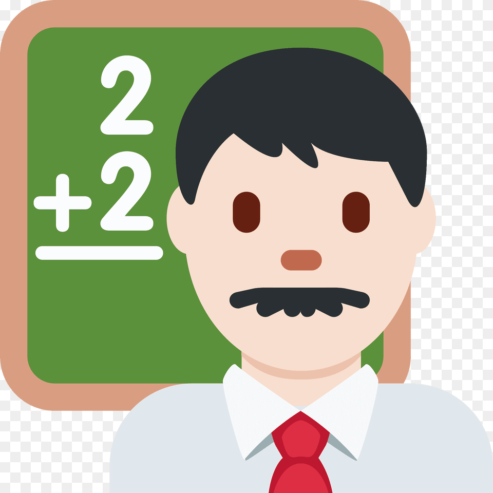 Man Teacher Emoji Clipart, Accessories, Tie, Formal Wear, Text Free Transparent Png