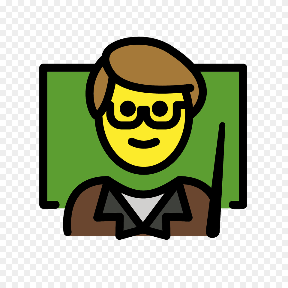 Man Teacher Emoji Clipart, Logo, Face, Head, Person Free Png Download