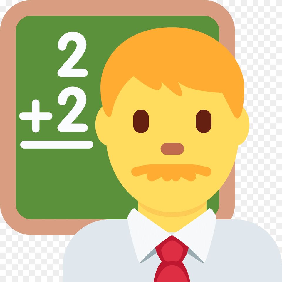 Man Teacher Emoji Clipart, Baby, Person, Text, Accessories Png