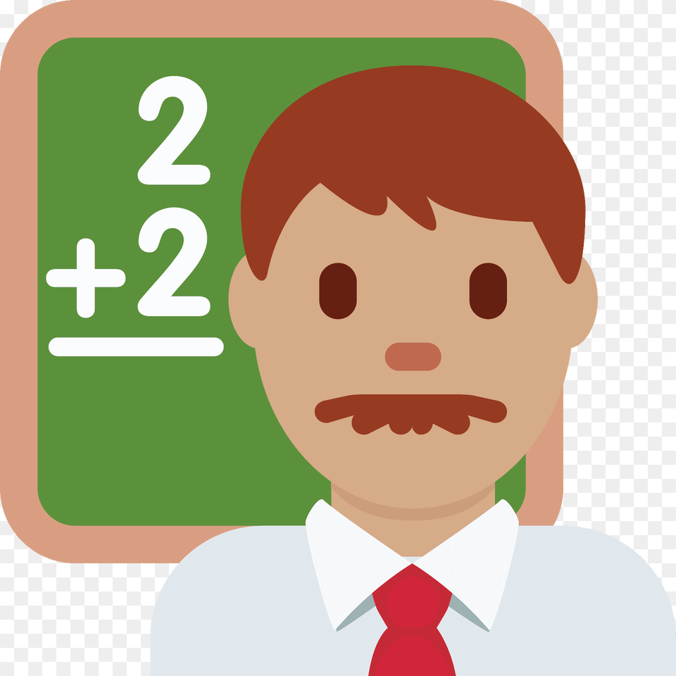 Man Teacher Emoji Clipart, Accessories, Person, Tie, Formal Wear Free Png