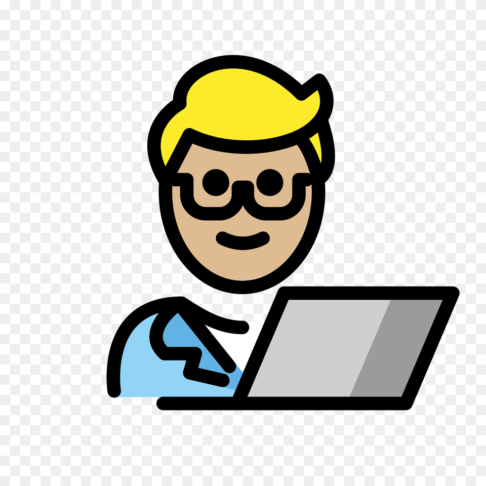 Man Technologist Emoji Clipart, Clothing, Computer, Electronics, Pc Png Image