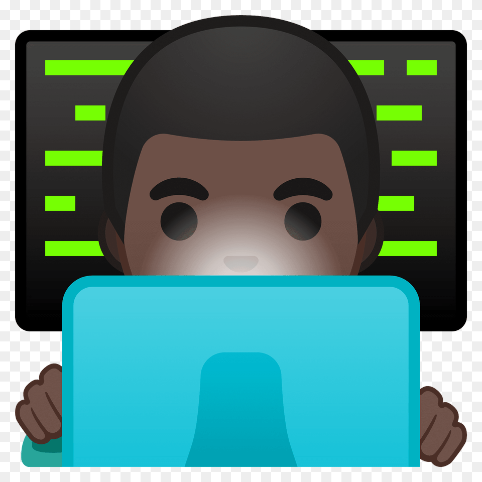 Man Technologist Emoji Clipart, Computer, Electronics, Person, Reading Free Png