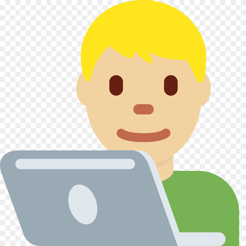 Man Technologist Emoji Clipart, Laptop, Computer, Electronics, Pc Png Image