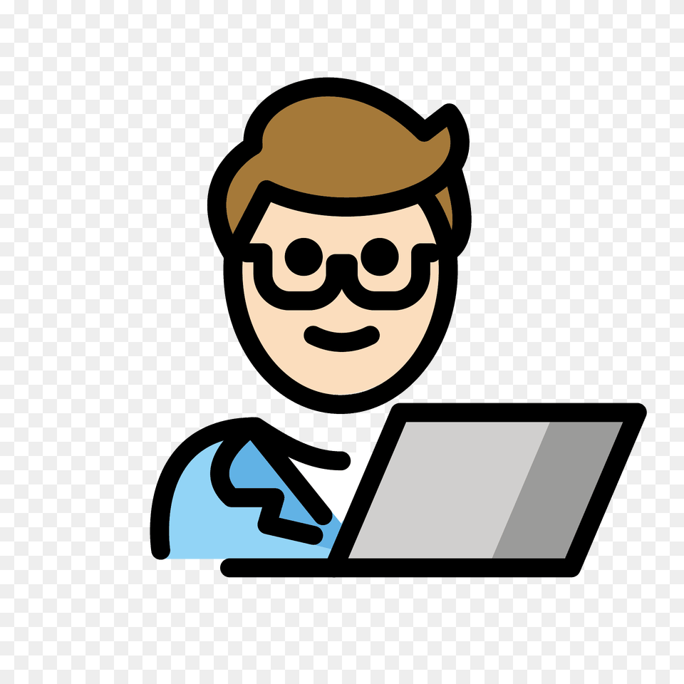 Man Technologist Emoji Clipart, Pc, Computer, Electronics, Laptop Free Png