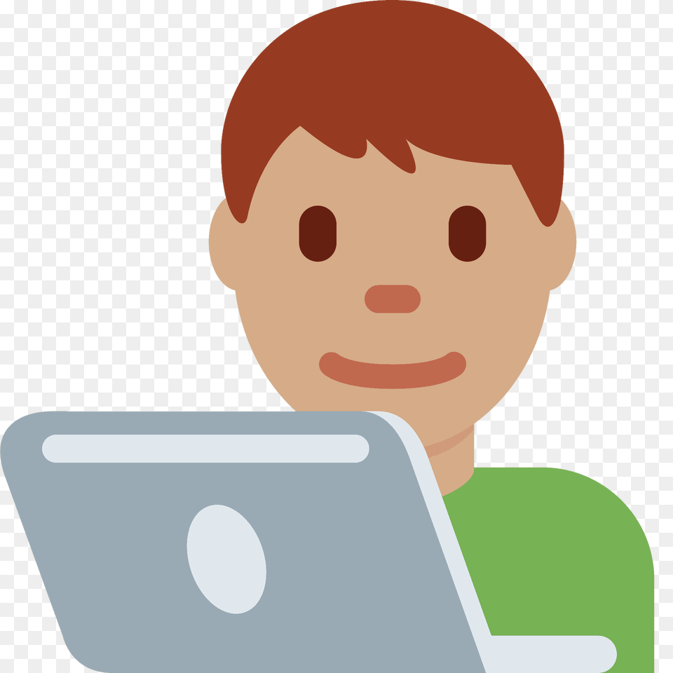 Man Technologist Emoji Clipart, Laptop, Computer, Electronics, Pc Free Transparent Png