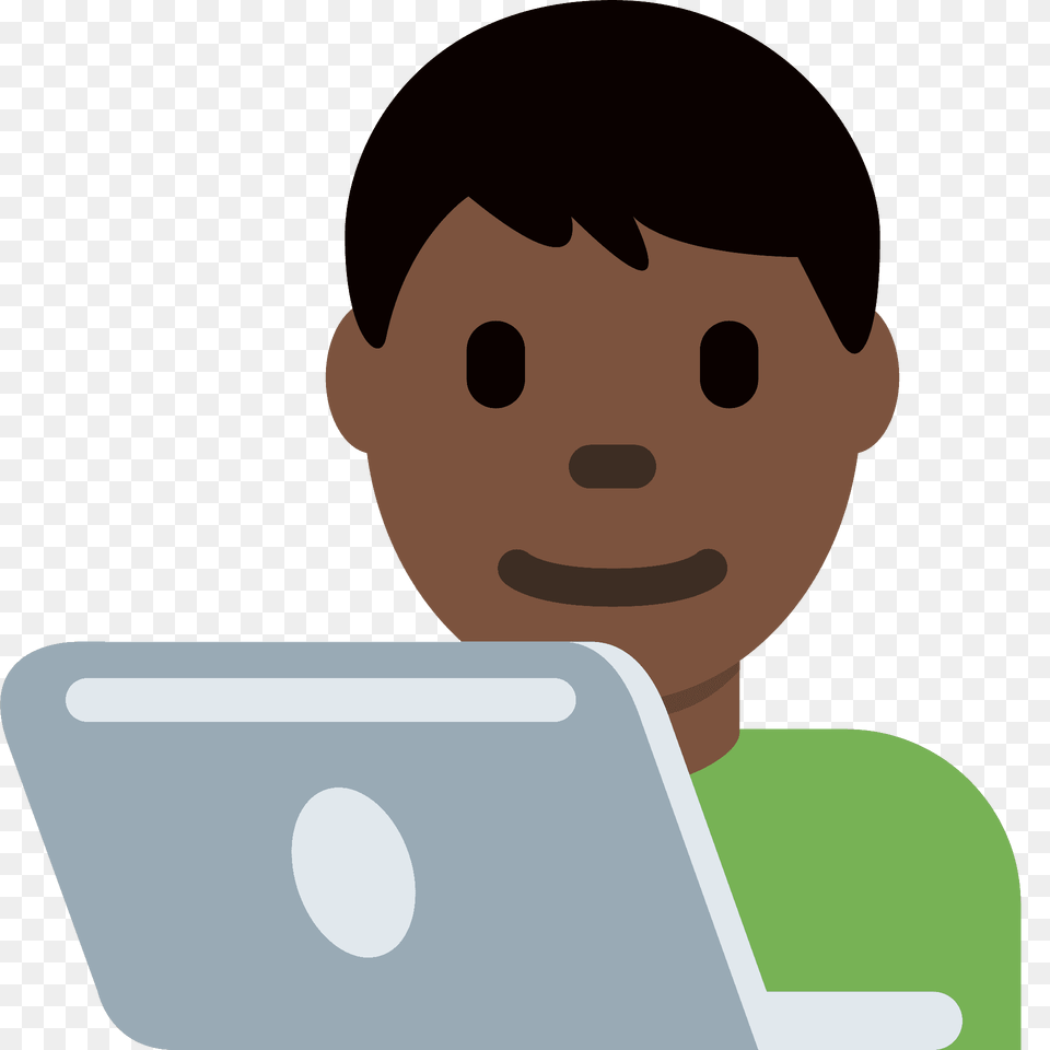 Man Technologist Emoji Clipart, Laptop, Computer, Electronics, Pc Free Png
