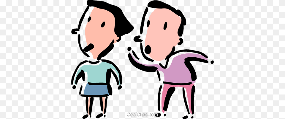 Man Telling A Woman A Secret Royalty Vector Clip Secret Clipart, Baby, Person, Head, Face Free Png Download