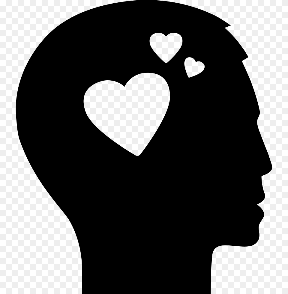 Man Thinking About Love Mental Illness Icon, Silhouette, Stencil, Adult, Female Free Png