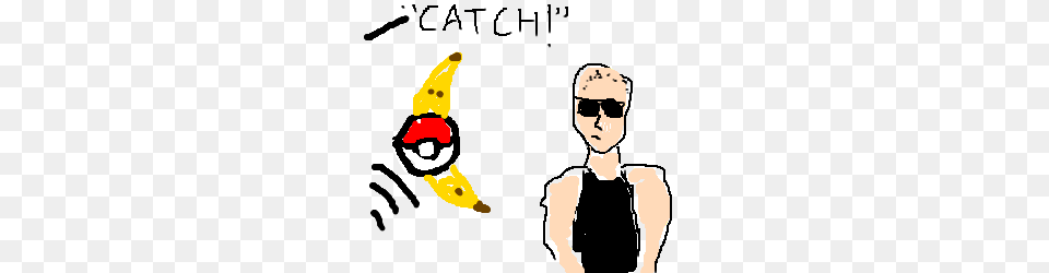 Man Throw A Banana Pokeball To Vin Diesel, Food, Fruit, Plant, Produce Free Transparent Png