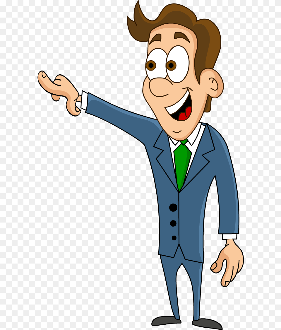 Man Thumbs Up Cartoon, Clothing, Formal Wear, Suit, Person Free Transparent Png