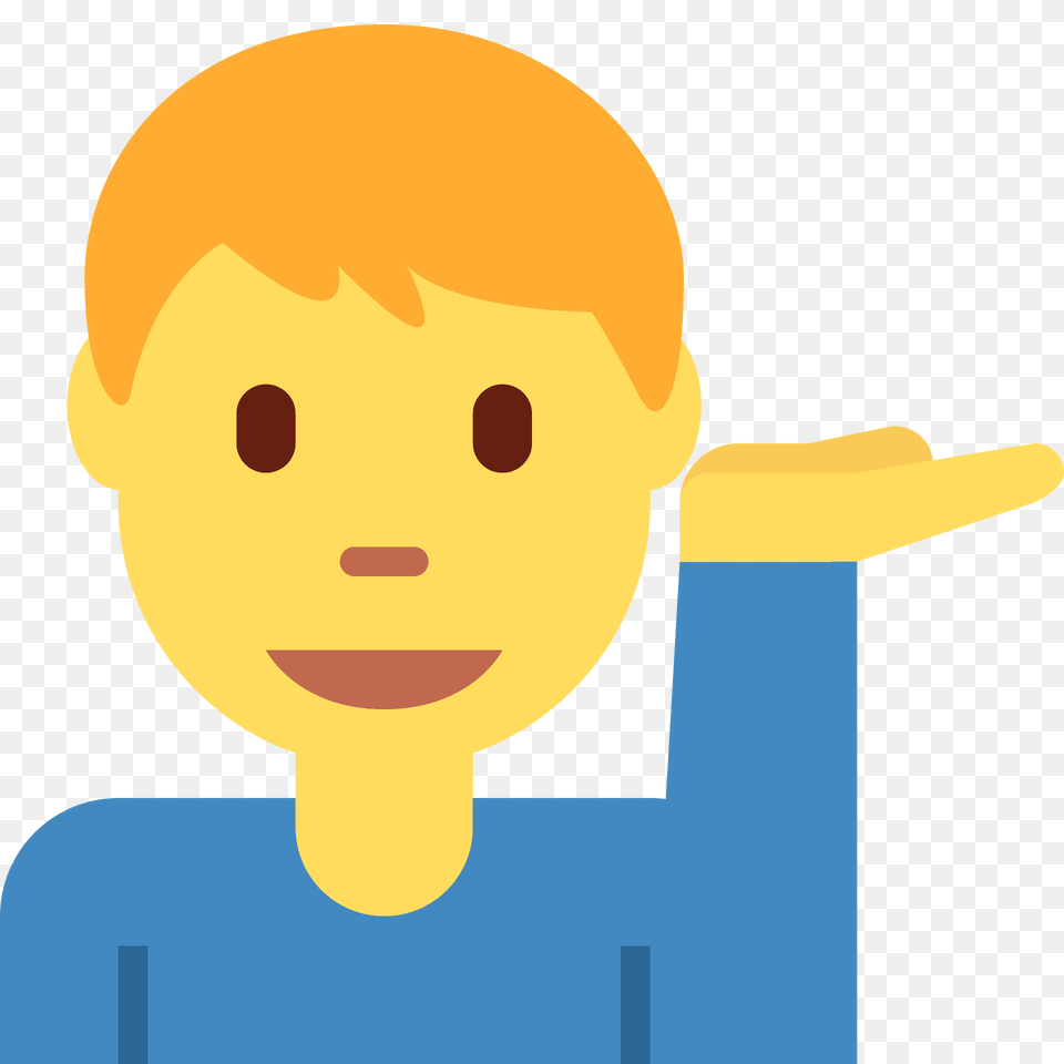 Man Tipping Hand Emoji Clipart, Face, Head, Person, Baby Free Png Download