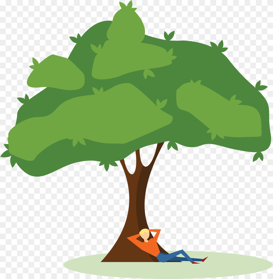 Man Under The Tree Clipart, Nature, Plant, Land, Outdoors Free Transparent Png