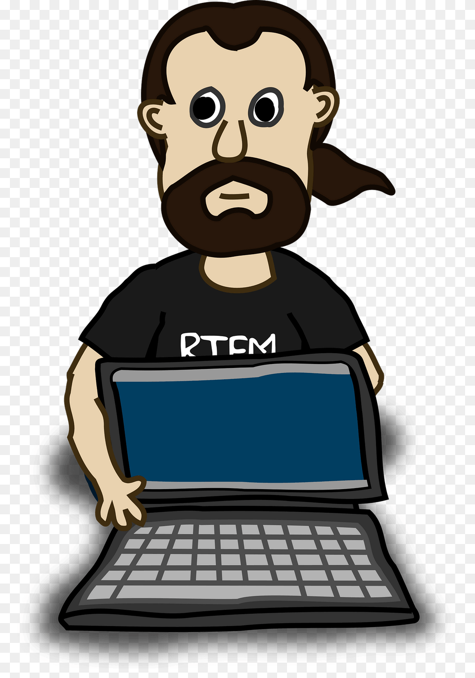Man Using A Laptop Clipart, Computer, Electronics, Pc, Baby Free Transparent Png