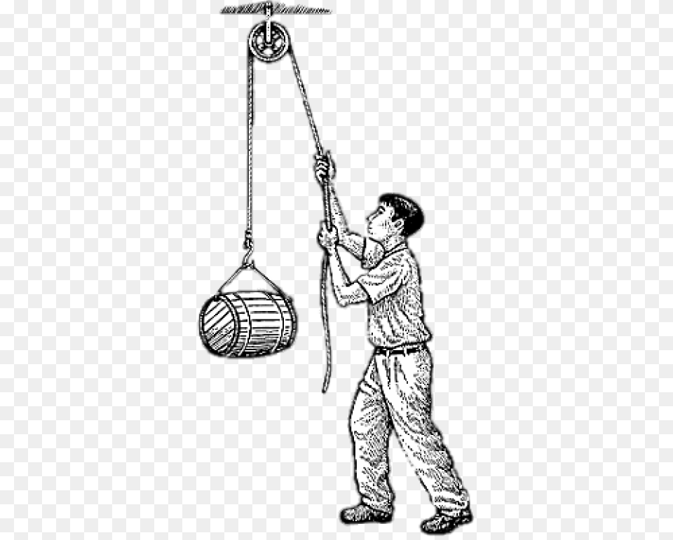 Man Using A Pulley Pulley, Adult, Bride, Female, Person Free Png