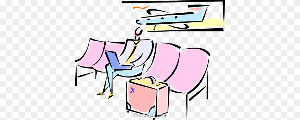 Man Waiting For A Flight Free Transparent Png