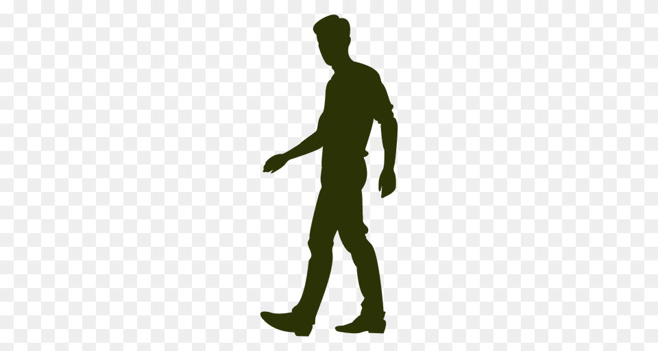 Man Walking And Looking Silhouette, Person, Clothing, Coat, Footwear Free Transparent Png