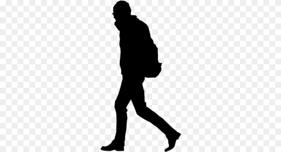 Man Walking Away Images Silhouette Guy Walking With Backpack, Adult, Male, Person Free Transparent Png