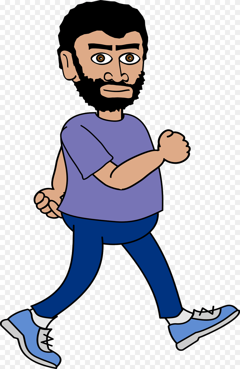 Man Walking Clipart, Baby, Person, Face, Head Png Image