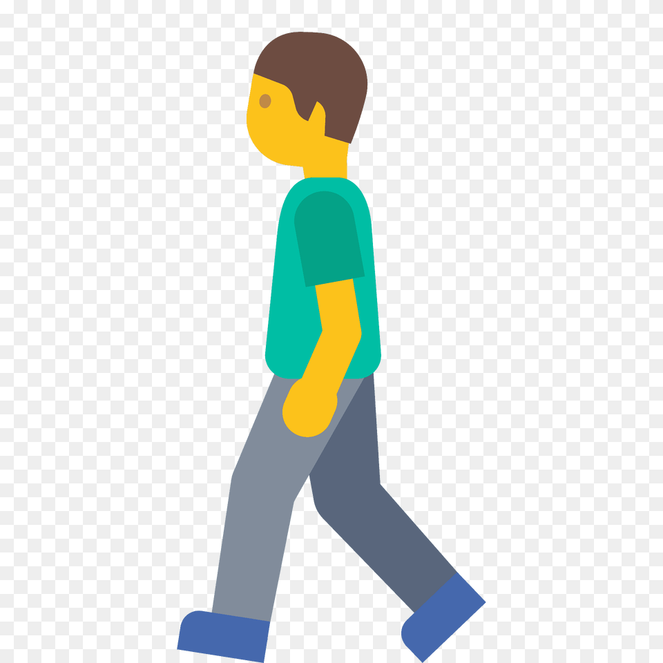 Man Walking Emoji Clipart, Person, Pants, Clothing, Child Png