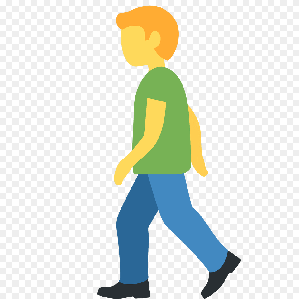 Man Walking Emoji Clipart, Pants, Person, Clothing, Child Png Image