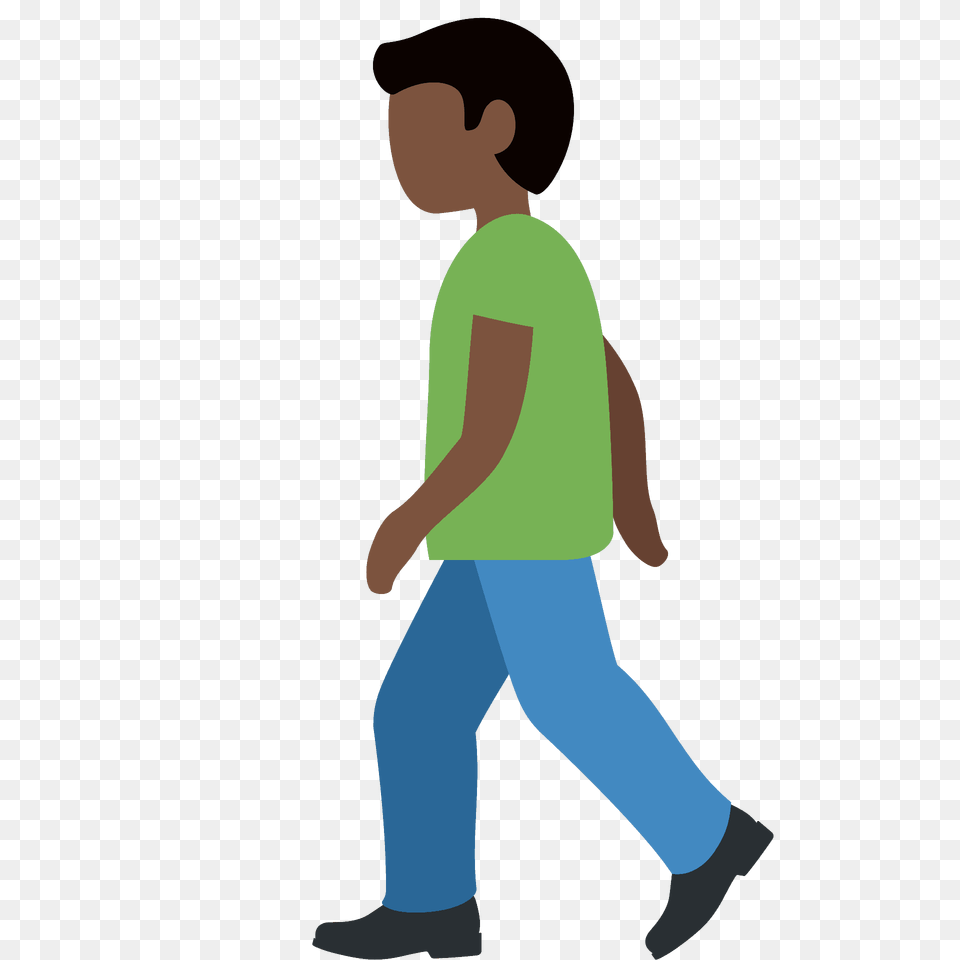 Man Walking Emoji Clipart, Person, Pants, Clothing, Male Free Png Download