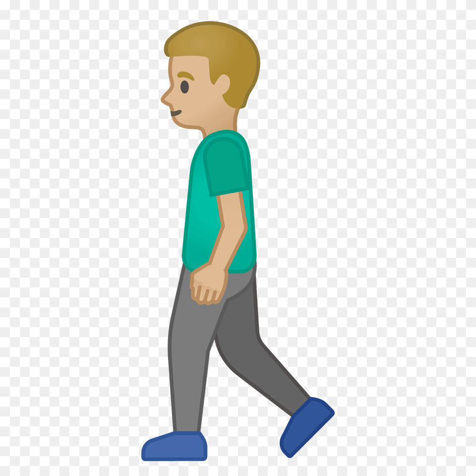 Man Walking Emoji Clipart, Person, Boy, Child, Male Free Png