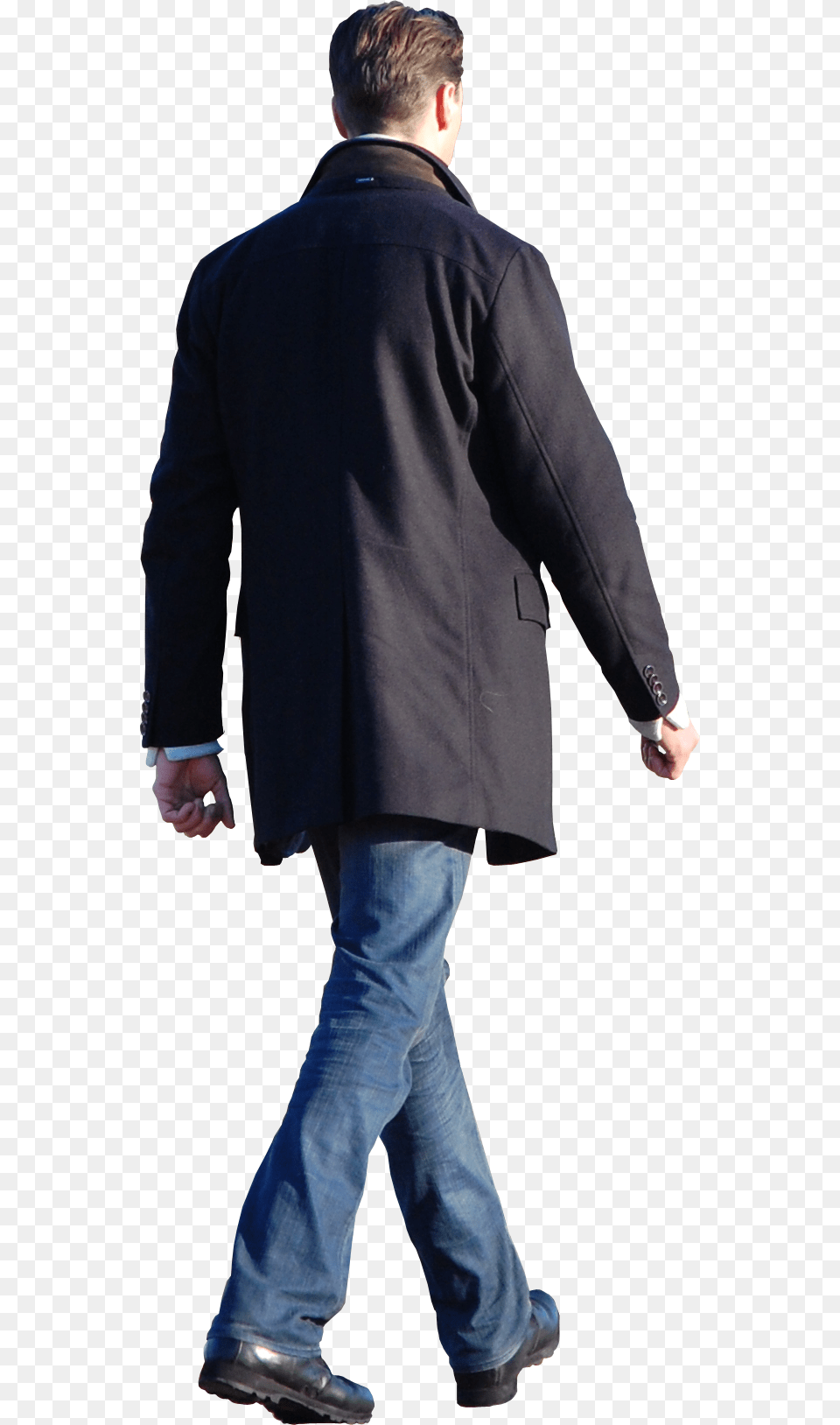 Man Walking Man Walking Behind The Walking Man, Person, Clothing, Coat, Pants Free Png Download