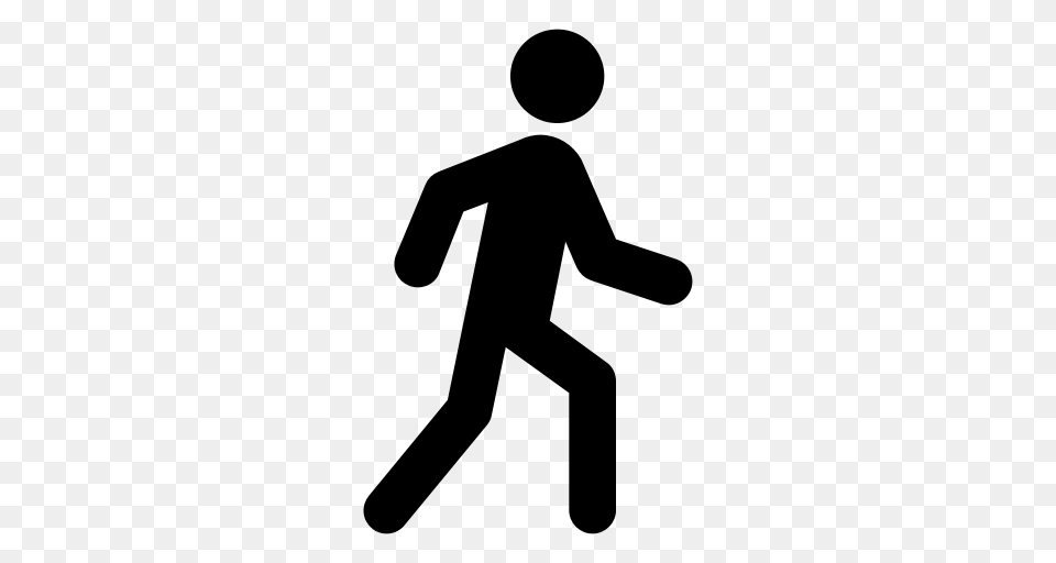 Man Walking Peer Person Person Walking Walking Icon, Gray Free Png Download