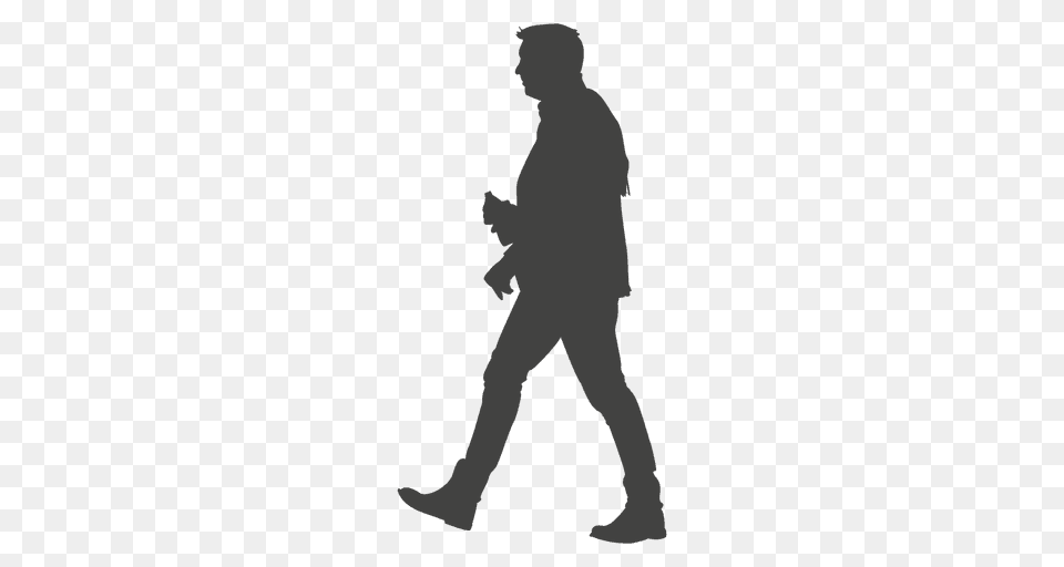 Man Walking Silhouette, Person, Adult, Male, Head Png Image