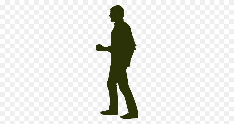 Man Walking Silhouette Closed Fist, Person, Standing, Photography, Head Png Image