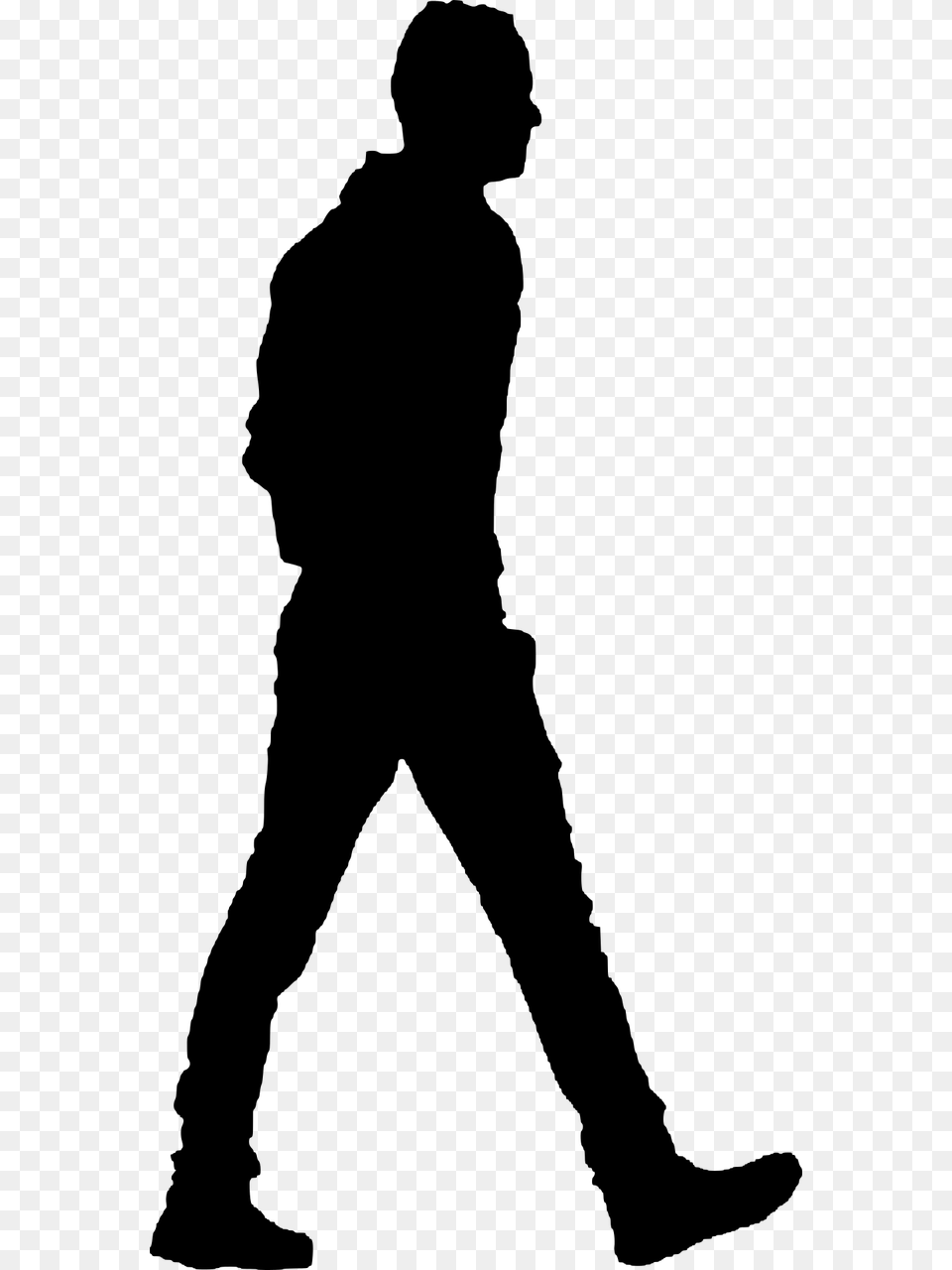 Man Walking Street Picture Man Walking Silhouette, Gray Free Png